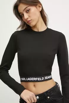 Лонгслив Karl Lagerfeld Jeans, черный