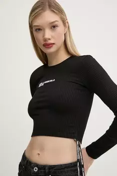 Лонгслив Karl Lagerfeld Jeans, черный