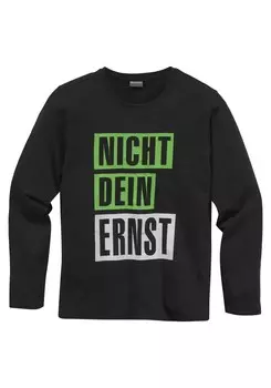 Лонгслив Kidsworld, черный