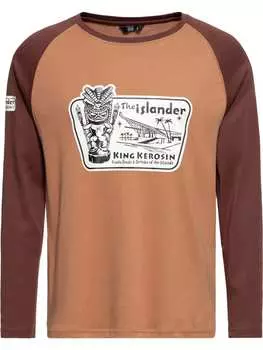 Лонгслив King Kerosin, коричневый