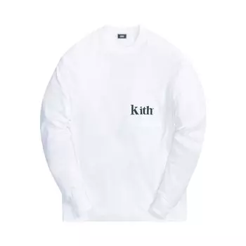Лонгслив Kith Long-Sleeve Quinn Tee 'White', белый