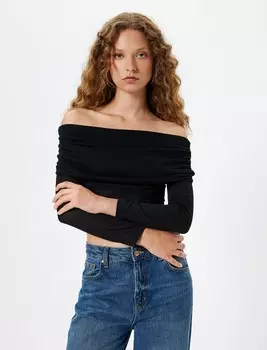 Лонгслив Koton Shirt, черный