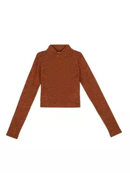 Лонгслив Koton Shirt, коричневый