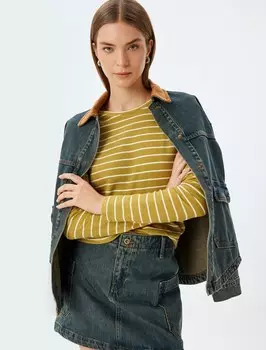 Лонгслив Koton Shirt, зеленый