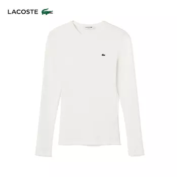 Лонгслив Lacoste с круглым вырезом, белый