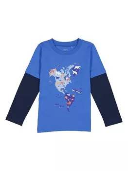 Лонгслив lamino, цвет blau/dunkelblau