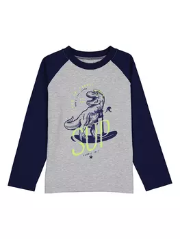 Лонгслив lamino, цвет Grau/Dunkelblau