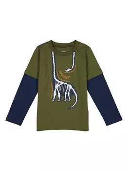 Лонгслив lamino, цвет khaki/dunkelblau