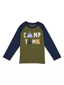 Лонгслив lamino, цвет khaki/dunkelblau