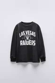 Лонгслив las vegas raiders nfl ZARA, черный