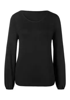 Лонгслив LASCANA Shirt, черный