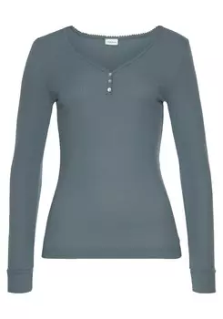 Лонгслив LASCANA Shirt, синий