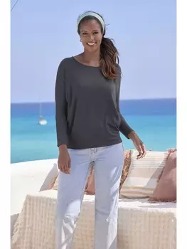 Лонгслив LASCANA, темно-синий