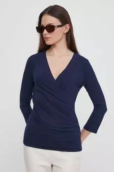 Лонгслив Lauren Ralph Lauren, темно-синий