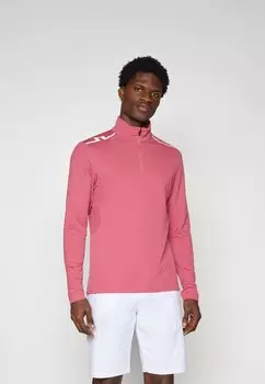 Лонгслив LEON QUARTER ZIP MID LAYER J.LINDEBERG Sports, бургундия