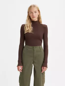 Лонгслив Levis, коричневый