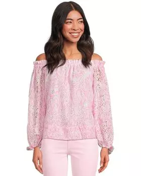 Лонгслив Lilly Pulitzer Jamielynn Long, цвет Rousseau Pink Tulip To Tango