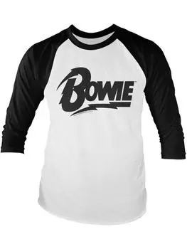 Лонгслив Logo Baseball Long Sleeve Tee David Bowie, белый