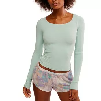 Лонгслив Love letter Free People, серый