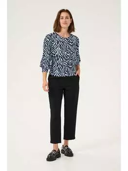 Лонгслив Lvanna Kaffe, цвет hellblau/schwarz