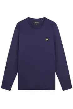 Лонгслив Lyle & Scott Langarmshirt, синий
