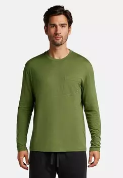 Лонгслив M MER TECH LITE III LS POCKET TE icebreaker, оливковый