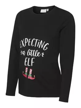 Лонгслив MAMALICIOUS Shirt, черный