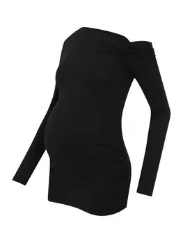 Лонгслив MAMALICIOUS Shirt, черный