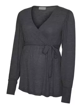 Лонгслив MAMALICIOUS Shirt, графитовый