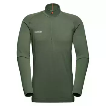 Лонгслив Mammut Trift half zip, зеленый