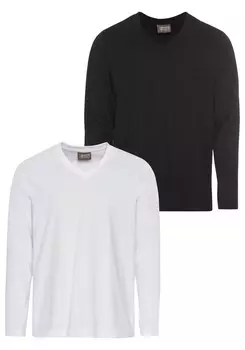 Лонгслив Man's World Shirt, черный/белый