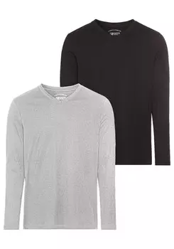 Лонгслив Man's World Shirt, цвет grey/black