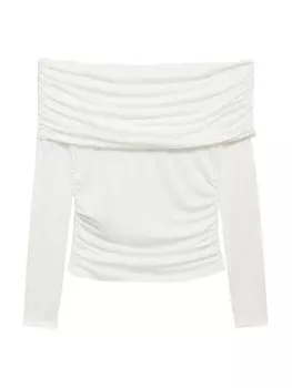 Лонгслив Mango, белый