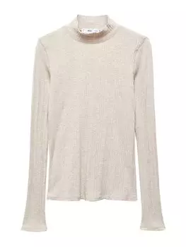 Лонгслив Mango CELENO, пятнистый бежевый