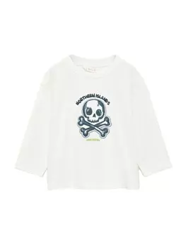 Лонгслив MANGO KIDS Shirt, белый