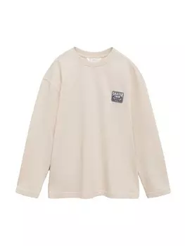 Лонгслив MANGO KIDS Shirt WHEELS, бежевый