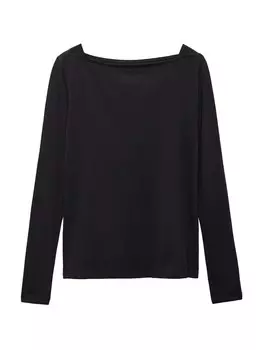 Лонгслив Mango SACO, черный