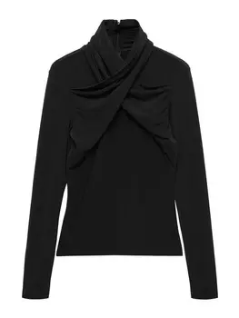 Лонгслив MANGO Shirt Colin, черный