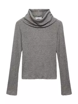 Лонгслив MANGO Shirt GINO, серый