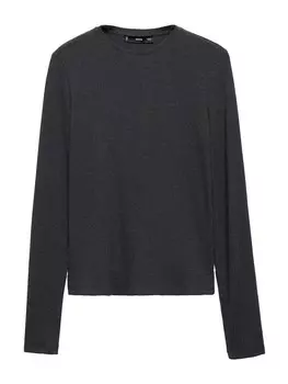 Лонгслив MANGO Shirt LILOCA, антрацит