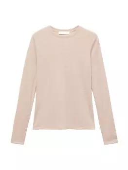 Лонгслив MANGO Shirt SECONDBI, нюд