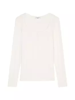 Лонгслив Marc O'Polo DENIM Serafino slim, цвет silky white