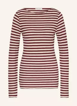 Лонгслив Marc O'Polo, темно-красный/бежевый