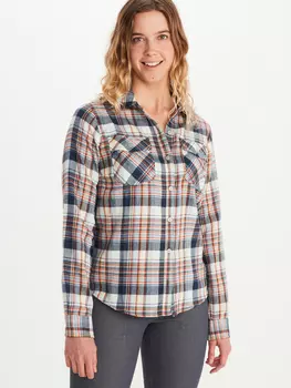 Лонгслив Marmot Funktionshemd Bridget, цвет Wei/Anthrazit/Orange