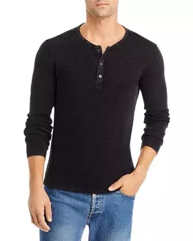 Лонгслив Memphis Waffle Henley John Varvatos, черный
