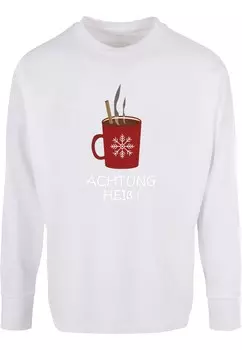 Лонгслив Merchcode ACHTUNG HEISS, белый