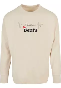 Лонгслив Merchcode CHRISTMAS BEATS, песочный