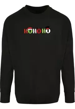 Лонгслив Merchcode Shirt Chistmas Ho Ho Ho, черный