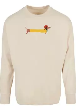 Лонгслив Merchcode Shirt Christmas Dog, песочный