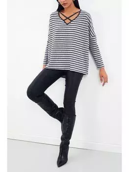 Лонгслив Milan Kiss, цвет schwarz/grau